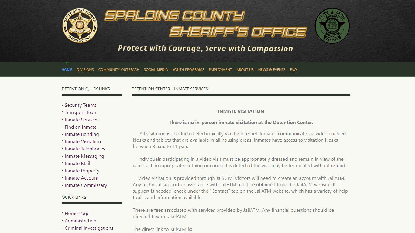 SCSO - Inmate Services - Visitation